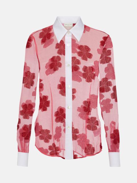 Dries Van Noten Floral cotton jacquard shirt