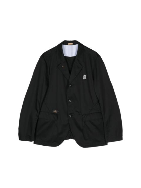 appliquÃ©d single-breasted blazer