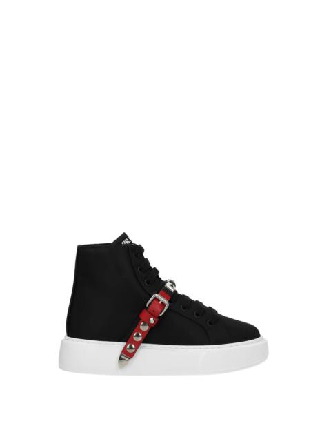 Prada Sneakers Nylon Black Red