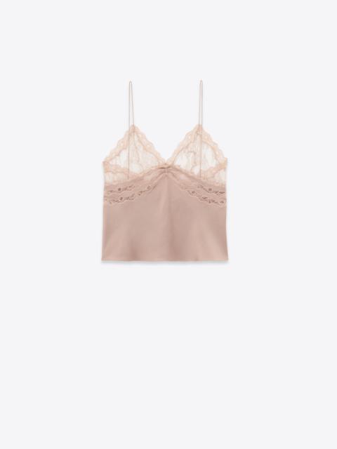 lingerie top in silk satin crepe