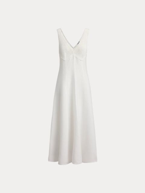 Polo Ralph Lauren Crochet-Trim Linen Dress