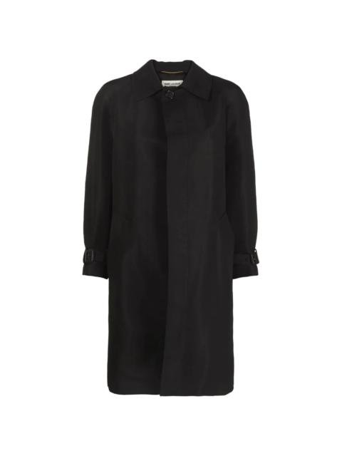 SAINT LAURENT classic-collar coat