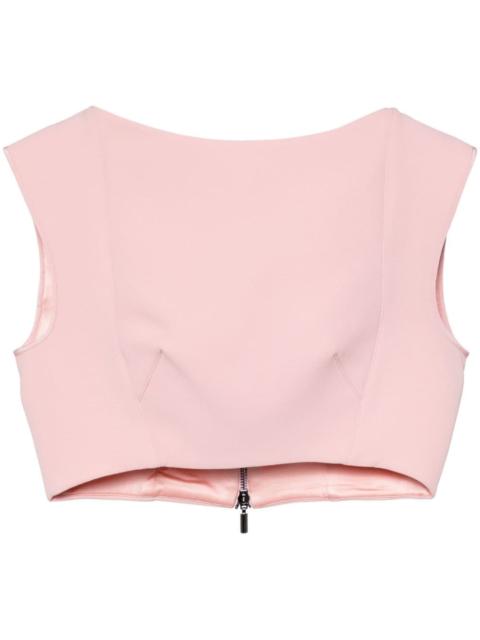 MATICEVSKI cap-sleeve cropped top