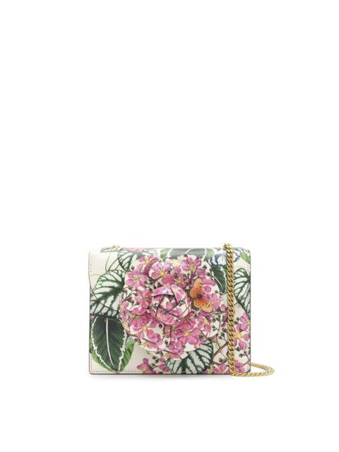 Oscar de la Renta MIXED BOTANICAL PRINTED MINI TRO BAG