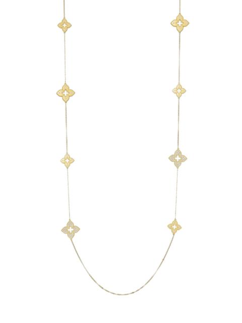 ROBERTO COIN Women's Venetian Princess 18K Yellow Gold & Pavé Diamond Station Necklace - Yellow Gold