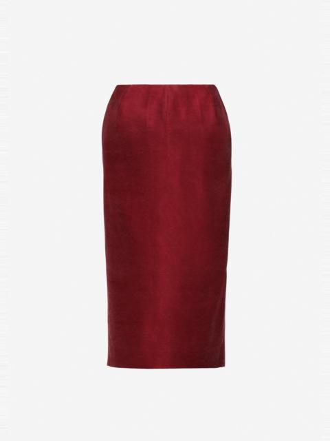 MAGDA BUTRYM Sculpted pencil skirt in red