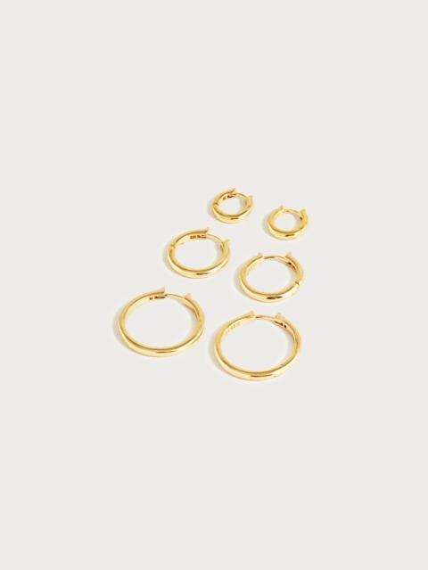 J.CREW Small hoop earrings set-of-three