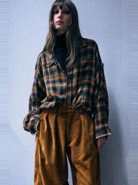 R13 Shredded Seam Drop Neck Shirt