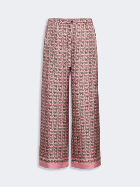 'S Max Mara AMELIA Printed silk twill trousers with drawstring - PINK