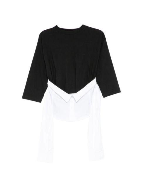 pushBUTTON layered T-shirt