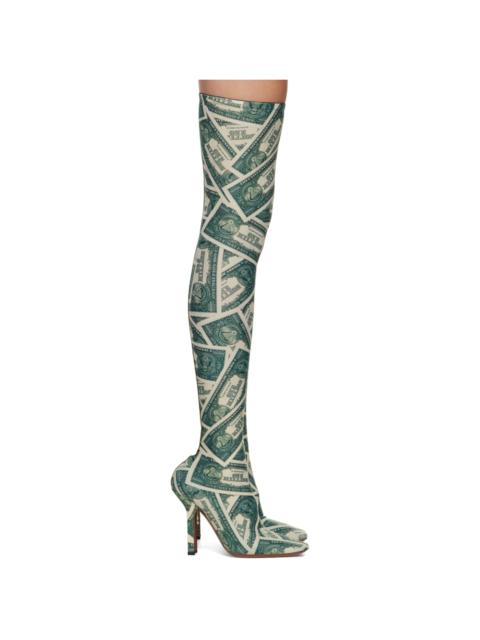 VETEMENTS Green Boomerang Sock Boots