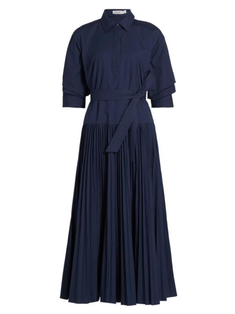 SIMKHAI Women's Arlo Belted Maxi Shirtdress - Midnight