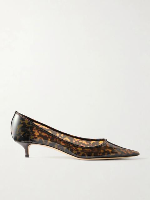 JIMMY CHOO Amelia 30 animal-print PVC pumps Tortoiseshell