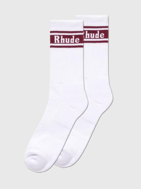 Rhude STRIPE LOGO SOCKS