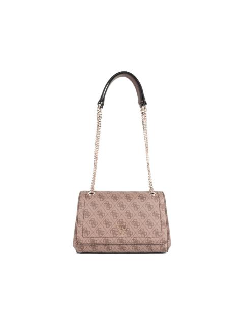 GUESS USA logo-pattern foldover shoulder bag