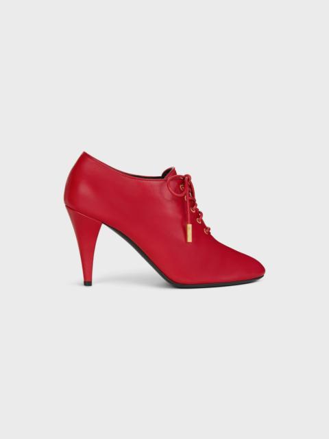 CELINE SOFT OXFORD LACE-UP HEELED BALLERINA IN calfskin - vegetal tanning