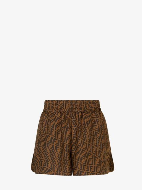 FENDI Brown silk pants