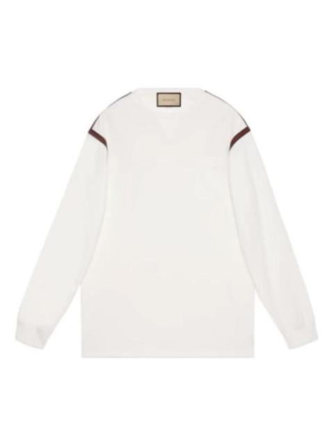 GUCCI Gucci Web Long Sleeve T-Shirt 'White' 768441-XJF3T-9088