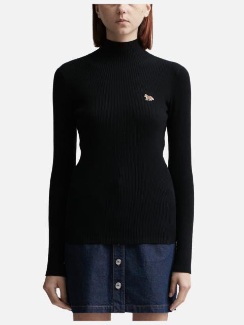 Maison Kitsuné BABY FOX PATCH FINE RIBBED TURTLENECK