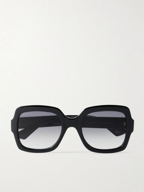 GUCCI Square-frame acetate sunglasses Black
