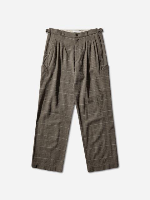 Kiko Kostadinov Men's Andras Formal Trousers Taupe Check