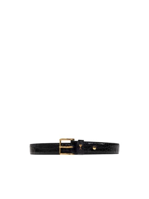 AMI Paris croc-effect leather belt