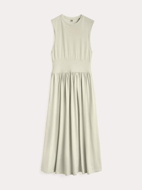 Sleeveless cotton tee dress pale sage