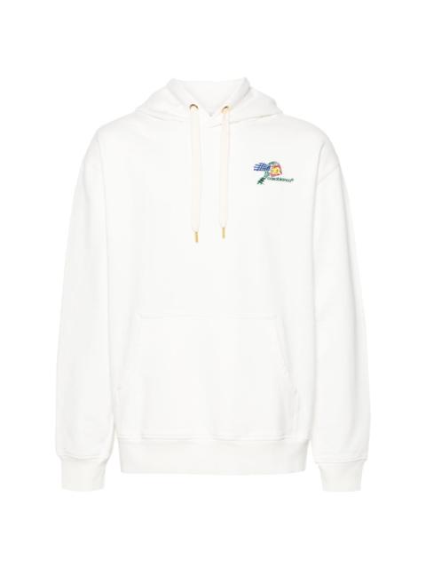 Croquis De Tennis logo-embroidered hoodie