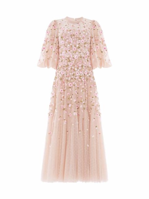 Needle & Thread Sylvia Rose Round Neck Ankle Gown