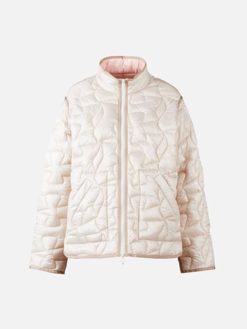 HOGAN Quilted Bomber Jacket Ivory Beige