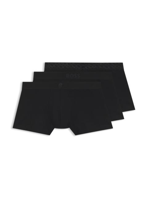 BOSS GIFT-BOXED THREE-PACK OF STRETCH-COTTON TRUNKS