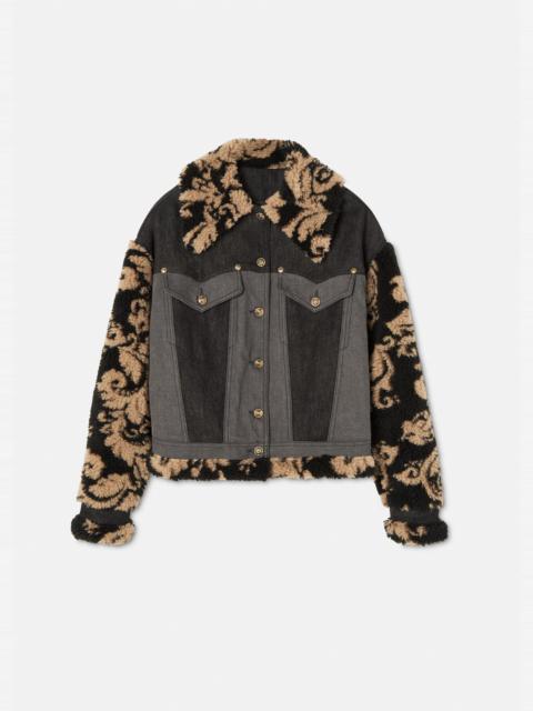 VERSACE JEANS COUTURE Tapestry Couture Shearling Jacket