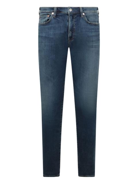 Citizens of Humanity engraved-logo patch straight-leg jeans