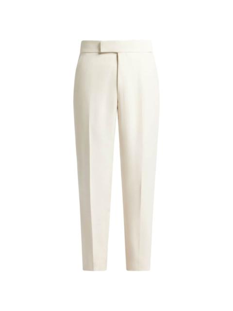 straight-leg tailored trousers