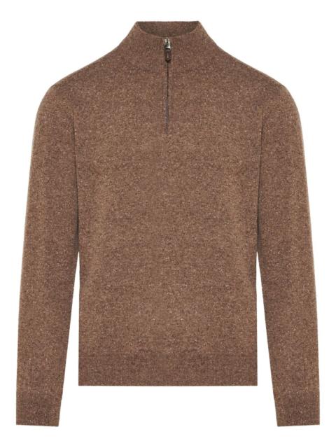 Canali zip-up polo shirt