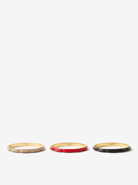 Burberry Enamel and Gold-plated Lola Bangles