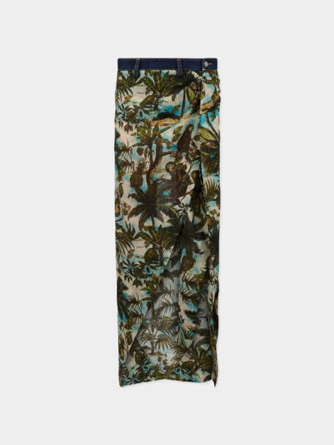 DSQUARED2 MONKEY BUSINESS LONG DENIM SKIRT