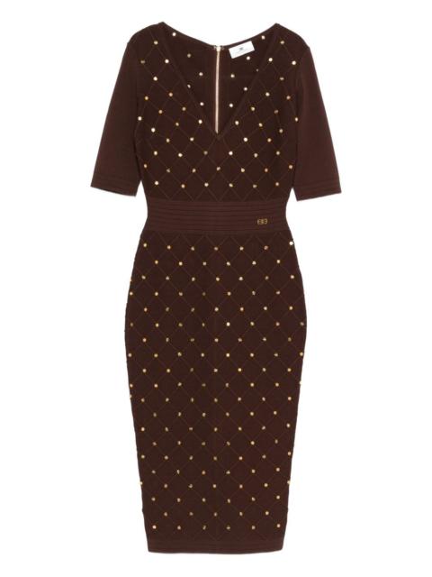 ELISABETTA FRANCHI V-neck embellished dress