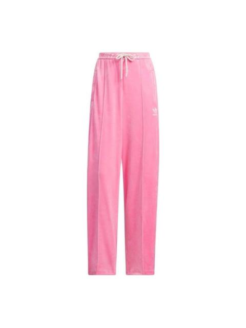 (WMNS) adidas Originals Velour SST Track Suit Pants 'Pink' IX4230