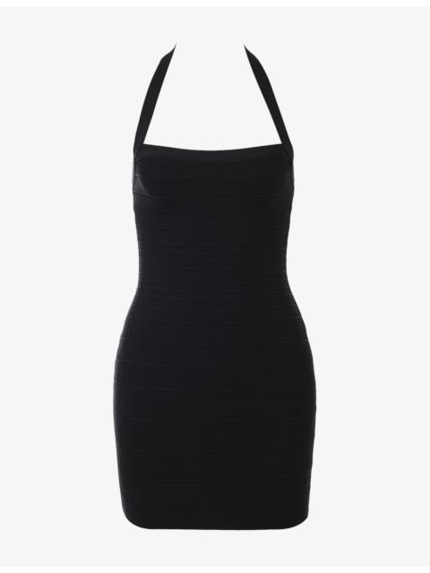 House of CB The Silhouette Halterneck Woven Mini Dress