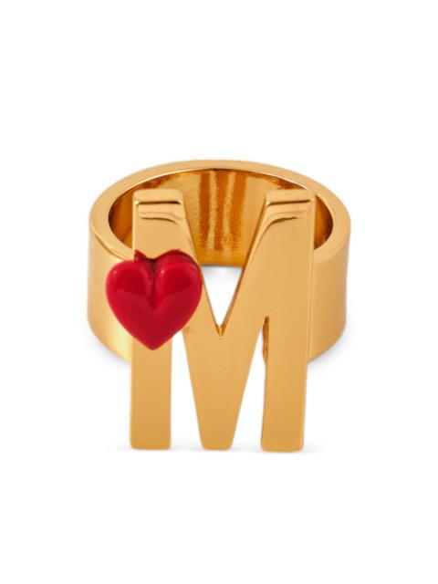 Moschino heart letter ring