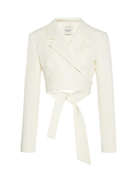 Wrapped Suiting Jacket ivory