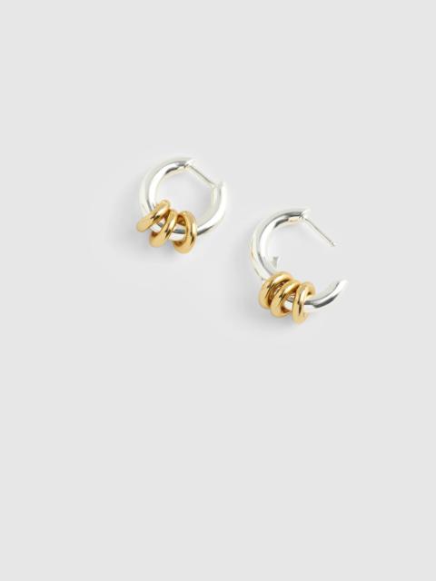 Madewell Mixed-Metal Triple Ring Huggie Hoop Earrings