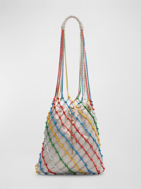 Rosantica Clio Net Drawstring Hobo Bag