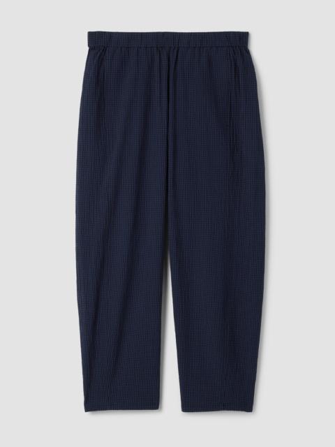 EILEEN FISHER Organic Cotton Pucker Check Lantern Pant