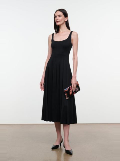 STAUD STAUD WELLS JERSEY DRESS BLACK