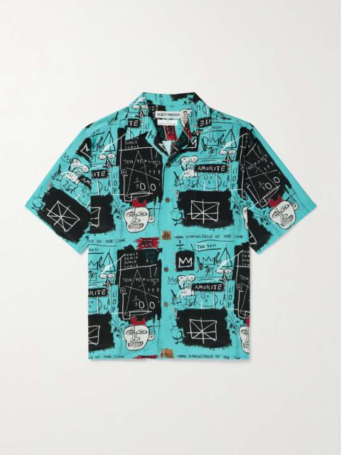 + Jean-Michel Basquiat Convertible-Collar Printed Crepe Shirt