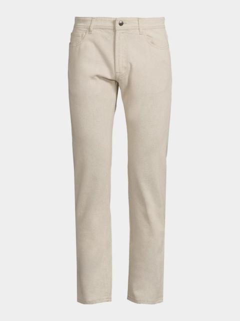 Canali Washed Modern-Fit Slim-Straight Jeans
