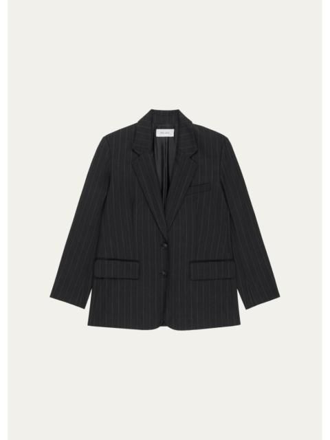 WE-AR4 The Diana Pinstriped Single-Breasted Blazer