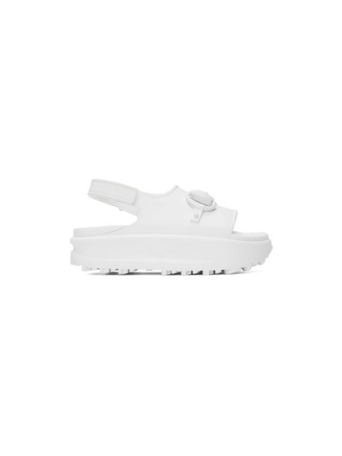 GUCCI White Horsebit Platform Sandals